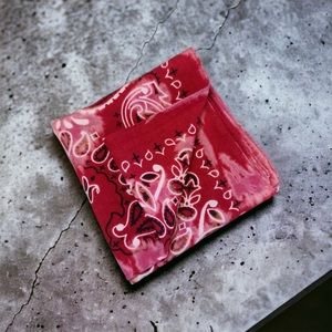 Distressed Bandana Scarf Burgundy Fall Festiv…